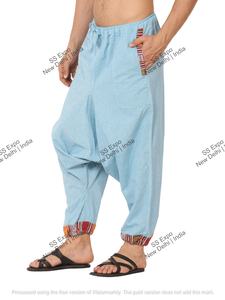 <b>Men's</b> Free Size High Waist Tribal Nepali Harem <b>Pants</b> Eco-Friendly Baggy Boho <b>Yoga</b> Aladdin Streetwear Classic Casual Fabric - Product Image 5