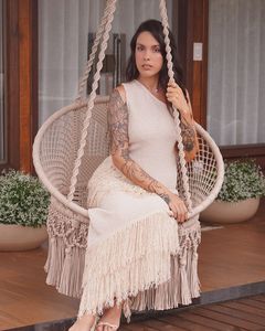 Hiện Đại Macrame Treo Ghế Cho Người Lớn & Trẻ Em Kem Bông Võng Đu Cho Ngoài Trời Ban Công Tay Dệt - Product Image 4