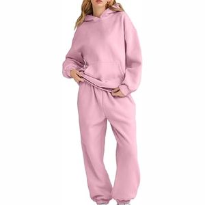 Conjunto de chándal Top con capucha hecho a medida Patrón sólido Trajes de chándal estampados para mujer de alta venta - Product Image 1