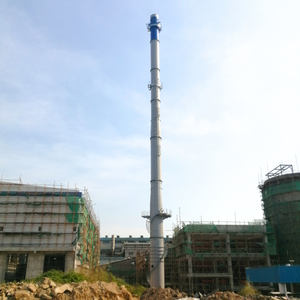 <span class=keywords><strong>Cheminée</strong></span> industrielle autoportante en acier de 80 m, conception modulaire anti-corrosion, avec revêtement en aluminium-magnésium pour les gaz de combustion d'usine - Product Image 1