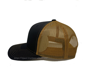 Casquette de camionneur classique unie 6 panneaux avec logo personnalisé OEM Casquettes de sport unisexes à dos en maille de taille réglable - Product Image 4