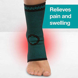Manchon de soutien élastique pour la cheville, pour la rééducation des entorses, soulagement de la douleur, réglable pour la fermeture, stabilisateur unisexe pour la cheville et le pied - Product Image 2