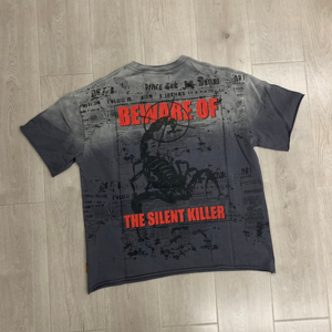 เสื้อยืดแขนสั้นคุณภาพสูงสำหรับผู้ชาย ขายส่ง ลายพิมพ์สีขาวพ่นตรง ปั๊มร้อน และลายเพชร - Product Image 2