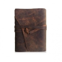 Carnet de notes vintage en cuir, couverture classique en cuir, papier de coton fait main, carnet de planification pour voyageurs