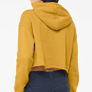 เสื้อฮู้ดครอปแบบสบายๆ ดีไซน์ใหม่ คุณภาพสูง รับผลิตตามสั่ง พร้อมปักโลโก้ สำหรับผู้หญิง ฤดูใบไม้ร่วง ฤดูหนาว ผ้าฝ้าย 100% ขายส่ง - Product Image 3