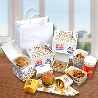 Boîtes à emporter personnalisées de qualité alimentaire pour frites, popcorn, poulet grillé et ailes de poulet frites