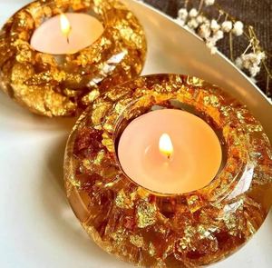 Portavelas de resina con tema oceánico decorativo para el hogar y la playa, soporte de vela de resina de estilo Vintage con acento para decoración festiva - Product Image 1