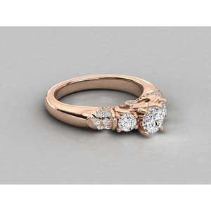 Bague solitaire en or 18 carats pour femmes avec diamant de laboratoire - Product Image 1