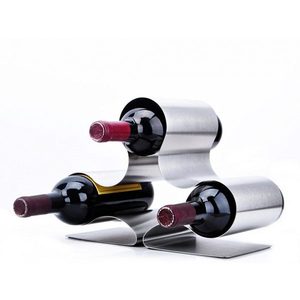 Hot Selling Eco-Friendly Modern Minimalist Silver Finished Metal Frame <b>Wine</b> Bottle Wall Rack for <b>Bar</b> Hotel Restaurant Decorative - Product Image 3