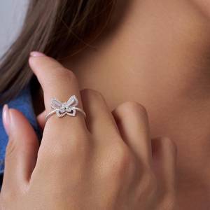 925 Sterling Silver Rose Gold Plated Lab Grown Diamond 2mm Gemstone Simple Bezel Setting Christian Engagement Ring <b>Gift</b> - Product Image 5