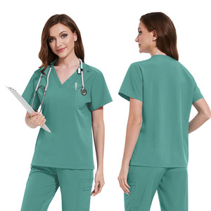FORVEX INDUSTRY Custom Logo 2025 Hospital Scrubs Uniforme Médico Quirúrgico Sarga 100% Algodón Unisex Hombres Mujeres Doctor Enfermera Scrubs - Product Image 1