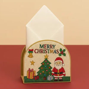 Decoración Navideña Viral 2026, Servilletero con Cuentas de Papá Noel, Accesorios de Lujo para la Mesa, Venta al por Mayor, Decoración Navideña para el Hogar, Éxito de Ventas - Product Image 1