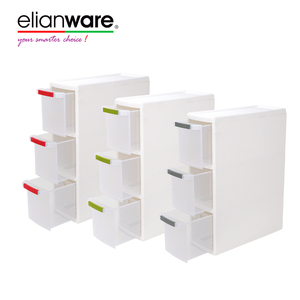 Elianware Three Tier Narrow Drawer Plastic High Durable Kitchen Drawer Living Room Drawer Storage Organiser