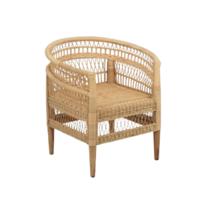 Fauteuil Antique Ubree avec Coussins Fauteuil en Rotin Naturel Tissé à la Main avec Design Vintage pour Maison Jardin Mobilier d'Extérieur - Product Image 3