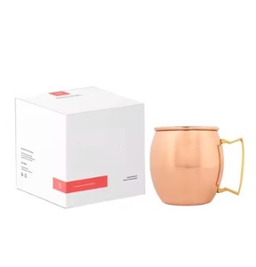 Tazas de cobre de primera calidad para bares y eventos disponibles a granel con logotipo personalizado, atractivas tazas de cobre con diseño de doble barril - Product Image 4