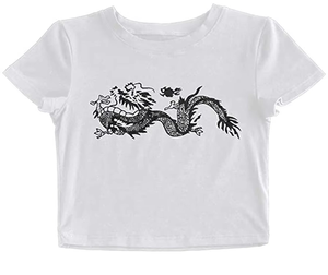 เสื้อครอปของผู้หญิงมาใหม่เสื้อยืด200gsm ผ้าเจอร์ซีย์สีทึบเสื้อโอเวอร์ไซส์สำหรับฤดูร้อนพิมพ์ลายแบบลำลอง - Product Image 1