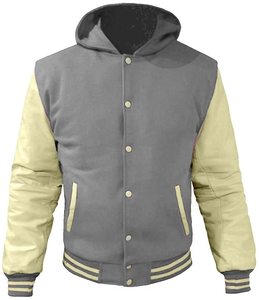 2024 Custom Embroidery Logo Wool Varsity <b>Jacket</b> Men's Fleece-Filled Windproof <b>Patchwork</b> Design - Product Image 1
