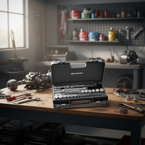 Juego de 34 Piezas de Llaves de Tubo de 3/8'' Métricas y en Pulgadas de 12 Puntas Facom - Product Image 3