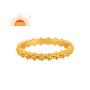 925 Sterling <b>Silver</b> 18K Gold Plated <b>Statement</b> Band <b>Ring</b> Demi Fine Jewelry For Women Gift For Her - Product Image 1