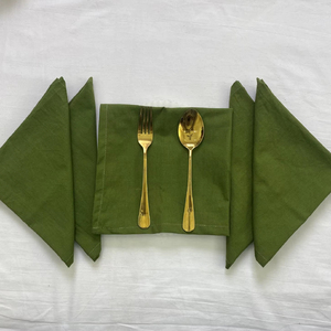 Serviettes en coton vert mousse solide, décoration de table pour mariage et fête, serviettes de table réutilisables, serviettes bohèmes, décoration de table, serviettes - Product Image 1