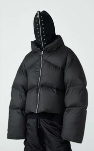 แจ็กเก็ตแบบขนเป็ดบุนวมสำหรับผู้ชายมาใหม่2025กันลมมีฮู้ดสีดำอบอุ่นในฤดูหนาวผ้าใบ - Product Image 2