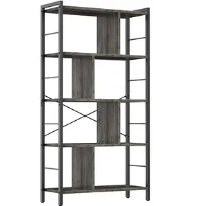 Estante de Metal con marco de madera y Metal para cocina, estantería decorativa de alta resistencia para libros, oficina y hogar, producto en oferta