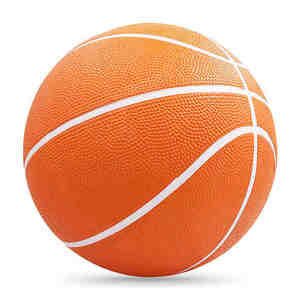 Ballon de basket silencieux en cuir pour enfants et jeunes, couleur blanche, avec logo personnalisé, pour entraînement en salle, OEM - Product Image 2