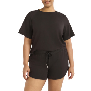 Nouvelles arrivées d'été Ensembles surdimensionnés pour femmes Ensemble court deux pièces Débardeur court 100% coton Ensemble court motard Ensemble 2 pièces pour femmes - Product Image 6