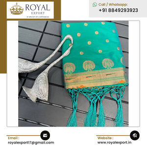 Calidad óptima, superventas, patrón de lujo, diseño elegante, ropa de Festival, Sari de seda pura con cobre Zari tejido, Sari Pallu - Product Image 3