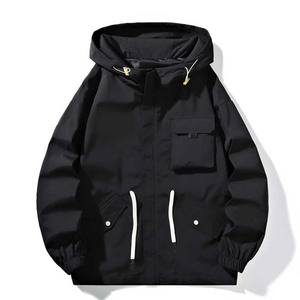 Veste bomber softshell imperméable à capuche pour homme Respirante Confortable Séchage rapide Polyester Col montant Fermeture éclair Respirante - Product Image 2