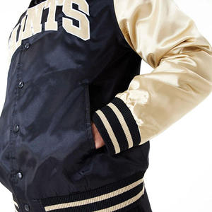 Chaqueta de Béisbol Varsity de Satén para Hombre, Estilo Urbano, Cuello Alto, Opciones Personalizables, Bolsillos Laterales Delanteros - Product Image 5