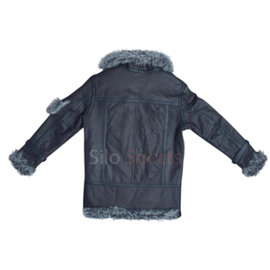 Abrigo de Piel de Oveja Auténtica para Hombre 2025, Relleno de Plumón Azul, 50% de Descuento, Personalizado, Transpirable, Abrigo de Cuero de Moda al por Mayor - Product Image 2
