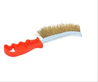 Offre Spéciale Brosse à gratter DIY à fil de laiton robuste avec poignée en plastique et plaque en fer, personnalisable OEM pour atelier industriel