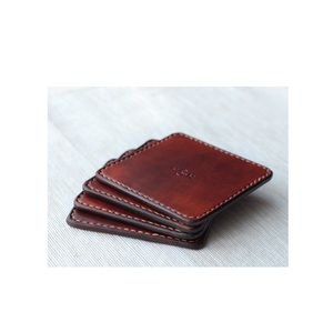 Posavasos de cuero para grabado láser y posavasos de cuero de precio barato de tamaño personalizado a bajo precio - Product Image 1
