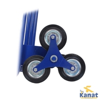 Chariot à six roues en acier pliable et portable, robuste, grande capacité de charge, plateforme monte-escaliers, verrouillable, thermolaqué, OEM