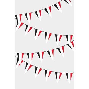 Guirlande de fanions triangulaires du Yémen en toile de jute pour la Fête des Pères, la rentrée scolaire, la remise des diplômes, Noël, Halloween, le Nouvel An, Pâques, le Nouvel An chinois - Product Image 1