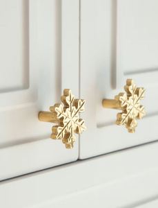 Flocon de neige en laiton moderne bouton tirer armoire tiroir pour la maison commode porte armoire meubles décoratif cuisine armoire poignée boutons - Product Image 4