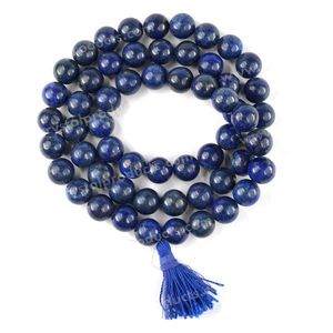 Collar Mala de Lapislázuli - 108 Cuentas de Piedras Preciosas Naturales para la Sabiduría y la Verdadera, Japa Mala Energizada con Reiki - Product Image 1