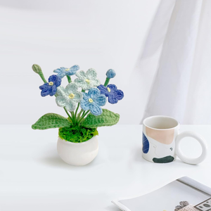 Fleurs faites à la main au crochet, plantes en pot, fleurs artificielles pour toujours, cadeau à un ami, parfait pour la décoration intérieure, fabriqué OEM au Vietnam - Product Image 3