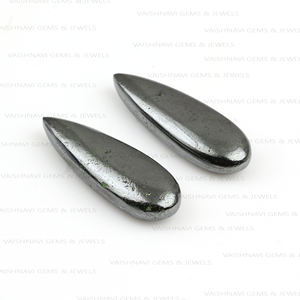 ลูกแพร์แร่เฮมาไทต์ธรรมชาติขนาด10X30มม. พลอยทรงหลวมสำหรับทำเครื่องประดับแบบ DIY - Product Image 3