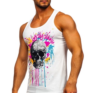 <b>Pack</b> of 3 Custom Logo Muscle Sleeveless <b>Vest</b> Plus Size Ribbed Tank Top Fitness <b>Men's</b> Tank Top - Product Image 6