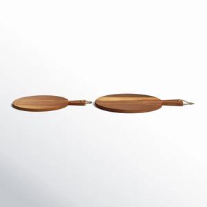 Ensemble de 2 planches à découper rondes en bois d'acacia rustique du Danemark (lot de 2) - Product Image 6