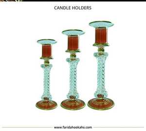 Juegos de portavelas de cristal y cristal hechos a mano decorativos para el hogar al por mayor de diseño único de alta calidad - Product Image 5