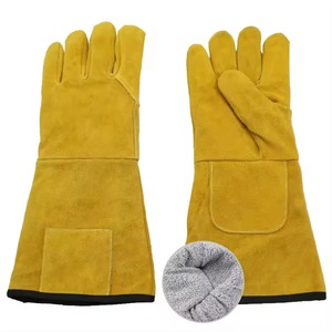 Gants de travail de soudage en cuir Double couche de haute qualité gants de sécurité en cuir polyvalent hommes femmes gant de travail de soudage BAS quantité minimale de commande - Product Image 1