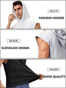 Chalecos Deportivos Personalizados sin Mangas para Hombre, Nuevo Estilo, Sudadera con Capucha, Material Transpirable - Product Image 5