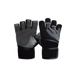 Gants de gymnastique en peau de vache pour hommes femmes gants d'entraînement de fitness avec poignée de paume rembourrée conception de soutien de poignet pour l'haltérophilie - Product Image 1