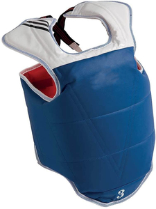 เสื้อเกราะป้องกันอกสำหรับมวย MMA แบบมืออาชีพ ทำจากหนัง น้ำหนักเบา สำหรับคาราเต้ สีขาว พร้อมโลโก้ - Product Image 4