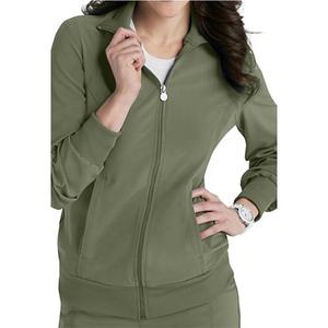 Vestes médicales à manches longues pour femmes, haute qualité, souples et extensibles, uniformes d'infirmières, logo imprimé, vestes médicales uniques personnalisées - Product Image 2