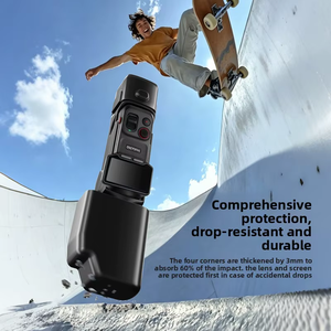Logo/emballage personnalisés disponibles : Étui de protection en silicone pour caméra d'<span class=keywords><strong>action</strong></span> Insta360 Luna, ultra souple, antichoc, accessoire de base - Product Image 5