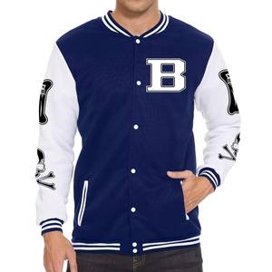 Premium Quality Letterman Baseball School College Bomber Varsity Jacket <b>Purple</b> & Gold Genuine Leather Sleeves Jacket - Product Image 2